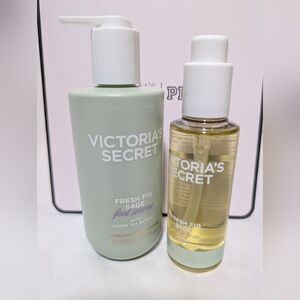 Victoria’s Secret Fresh Fig Sage Body Lotion & Body Oil Bundle Feel Serene